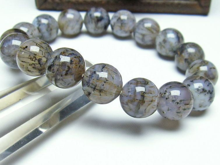 ルチルインアゲート ブレスレット 12mm 一点物 メール便可 [M便 1/10] 111-11079