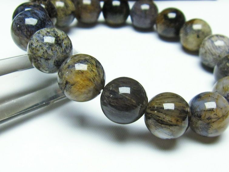 ルチルインアゲート ブレスレット 12mm 一点物 メール便可 [M便 1/10] 111-11103 [sold out]