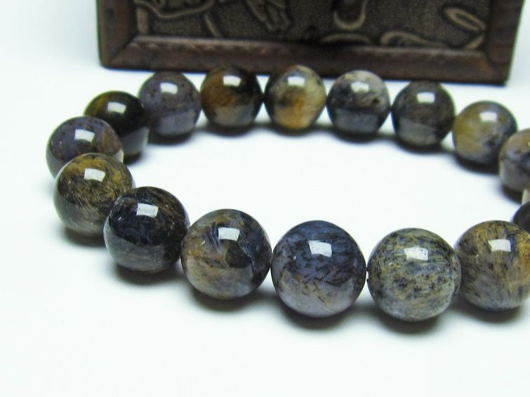 ルチルインアゲート ブレスレット 12mm 一点物 メール便可 [M便 1/10] 111-11103 [sold out]