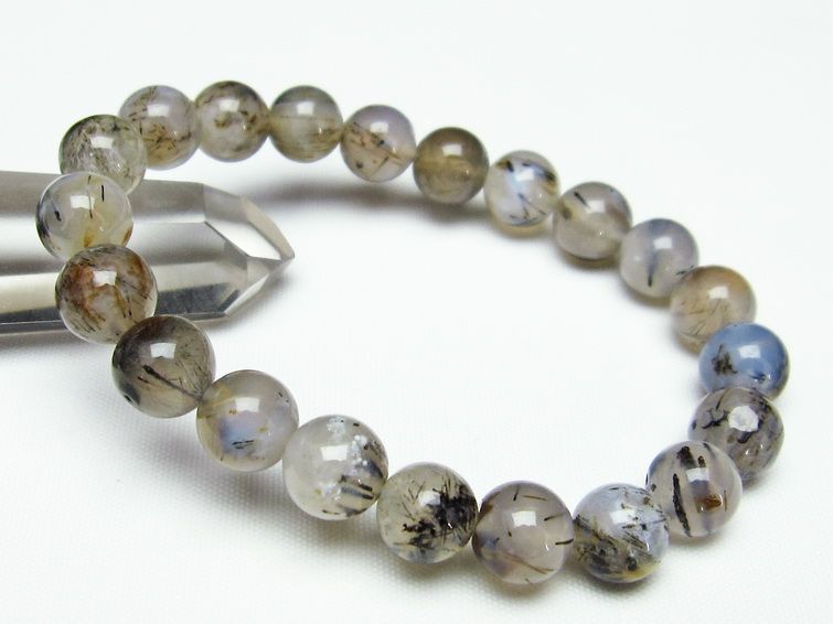 ルチルインアゲート ブレスレット 9mm 一点物 メール便可 [M便 1/10] 111-11135