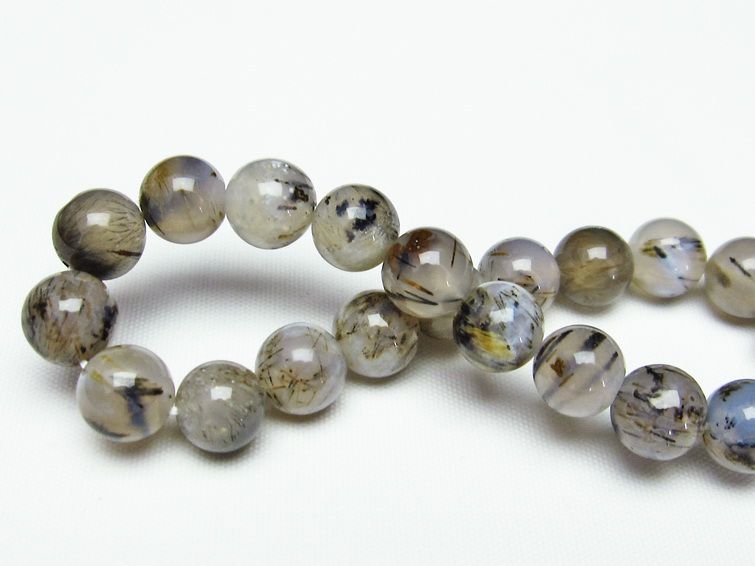 ルチルインアゲート ブレスレット 9mm 一点物 メール便可 [M便 1/10] 111-11135