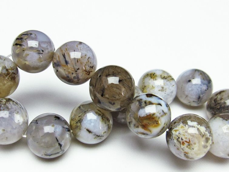 ルチルインアゲート ブレスレット 16mm 一点物 111-11150