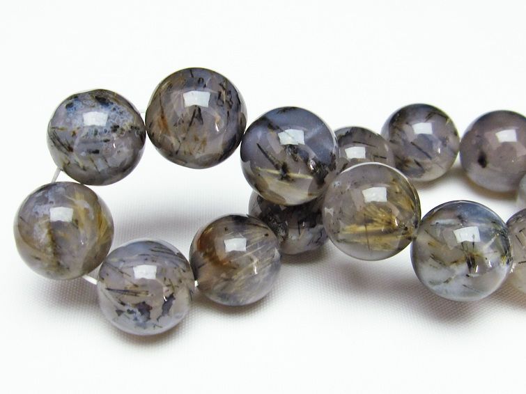 ルチルインアゲート ブレスレット 16mm 一点物 111-11153