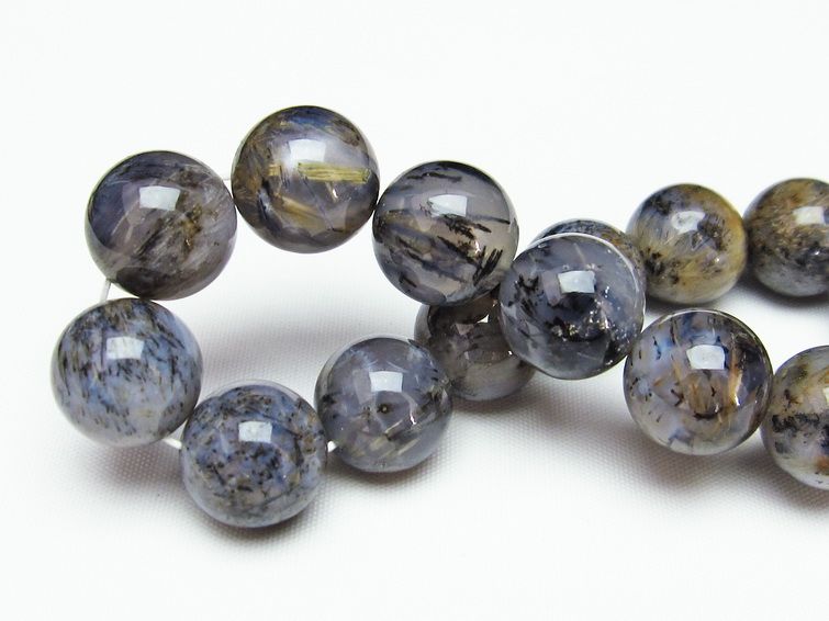 ルチルインアゲート ブレスレット 15mm 一点物 111-11184