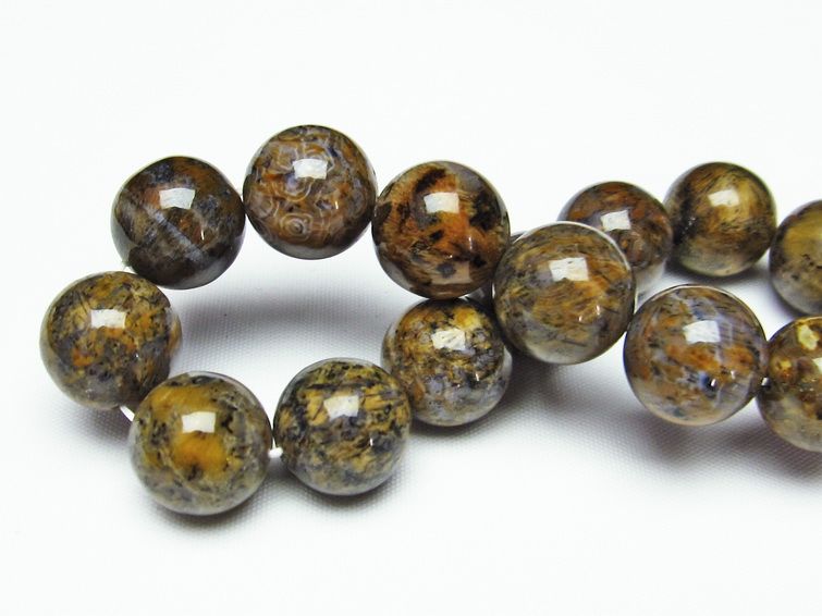 ルチルインアゲート ブレスレット 15mm 一点物 111-11211