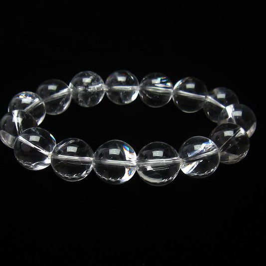 アイリスクォーツ 水晶 ブレスレット 虹入り 14mm 一点物 メール便可 [M便 1/10] 111-11233