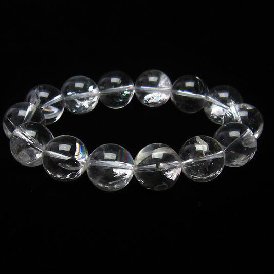 アイリスクォーツ 水晶 ブレスレット 虹入り 16mm 一点物 111-11237