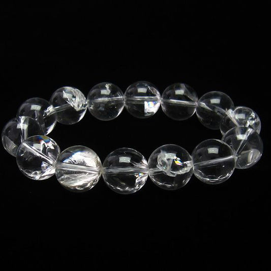 アイリスクォーツ 水晶 ブレスレット 虹入り 16mm 一点物 111-11238