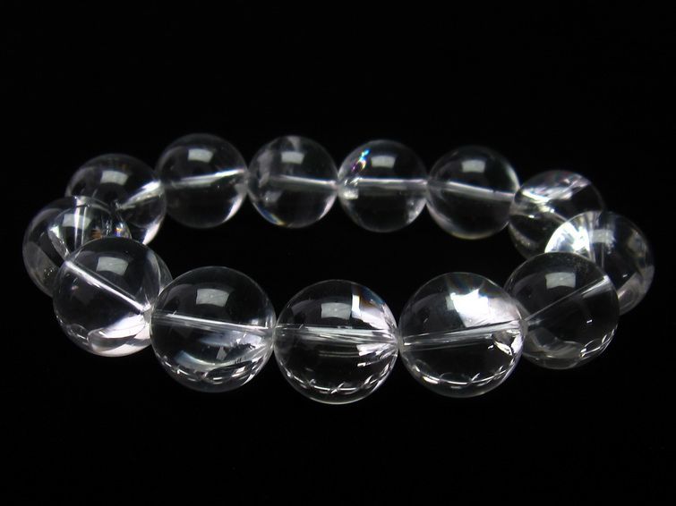 アイリスクォーツ 水晶 ブレスレット 虹入り 17mm 一点物 111-11242