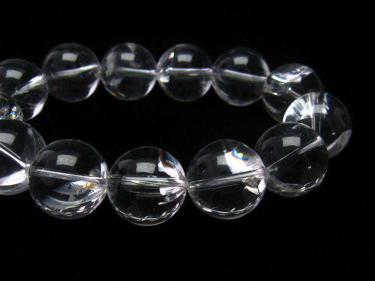 アイリスクォーツ 水晶 ブレスレット 虹入り 17mm 一点物 111-11242