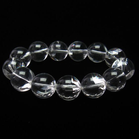アイリスクォーツ 水晶 ブレスレット 虹入り 17mm 一点物 111-11242