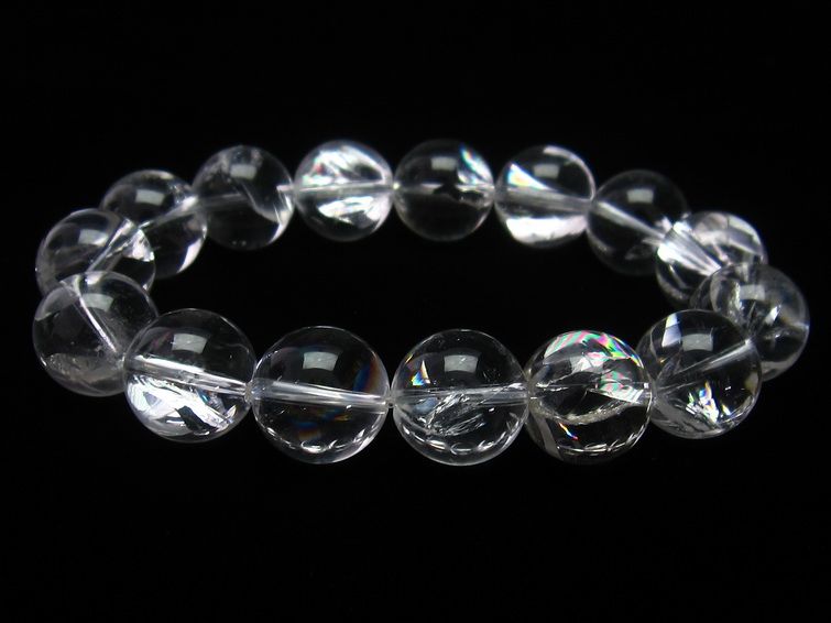 アイリスクォーツ 水晶 ブレスレット 虹入り 16mm 一点物 111-11243