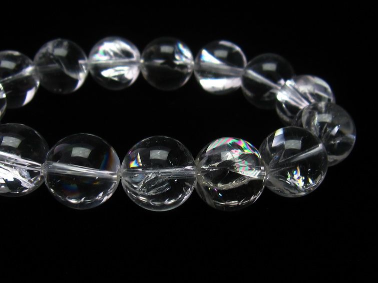 アイリスクォーツ 水晶 ブレスレット 虹入り 16mm 一点物 111-11243