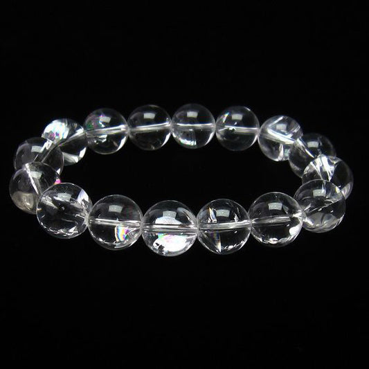 アイリスクォーツ 水晶 ブレスレット 虹入り 14mm 一点物 メール便可 [M便 1/10] 111-11247