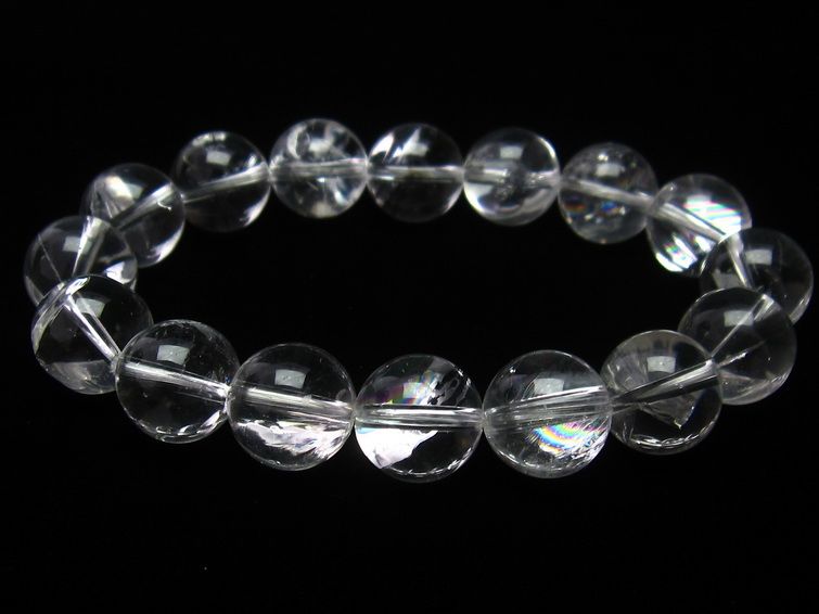 アイリスクォーツ 水晶 ブレスレット 虹入り 13mm 一点物 メール便可 [M便 1/10] 111-11250