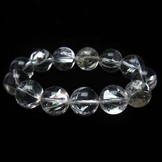 アイリスクォーツ 水晶 ブレスレット 虹入り 17mm 一点物 111-11270