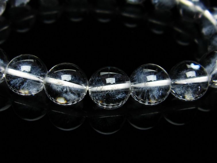 水晶 ブレスレット レーザー彫刻入り 10mm 一点物 メール便可 [M便 1/10] 111-11298