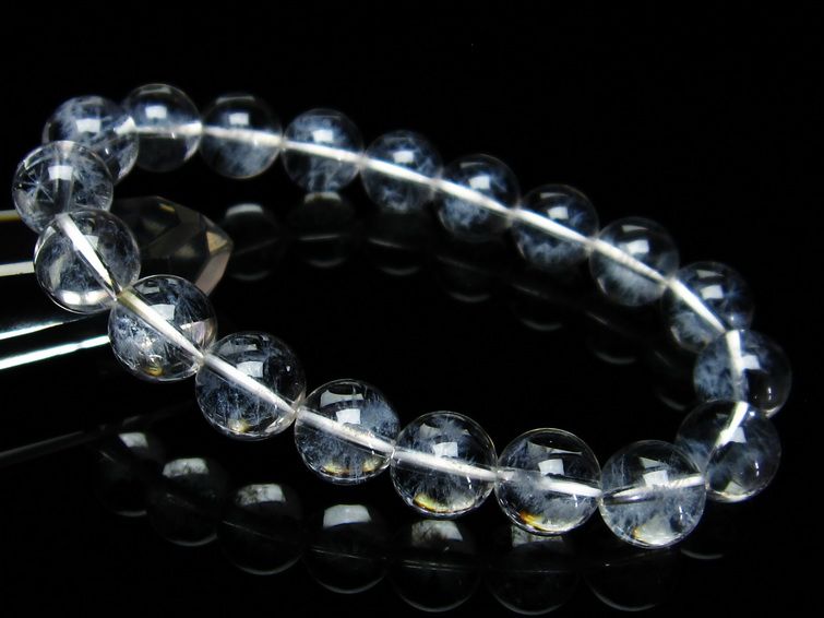 水晶 ブレスレット レーザー彫刻入り 10mm 一点物 メール便可 [M便 1/10] 111-11299