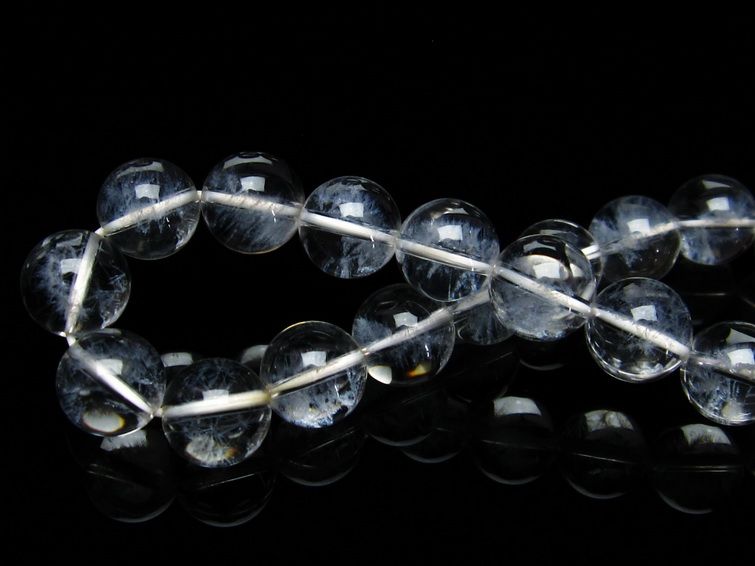 水晶 ブレスレット レーザー彫刻入り 10mm 一点物 メール便可 [M便 1/10] 111-11299