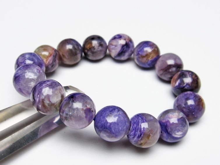 チャロアイト ブレスレット エンジェルシリカ 14mm 一点物 111-11442