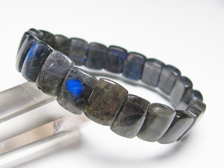 ラブラドライト バングル 一点物 メール便可 [M便 1/10] 111-15224