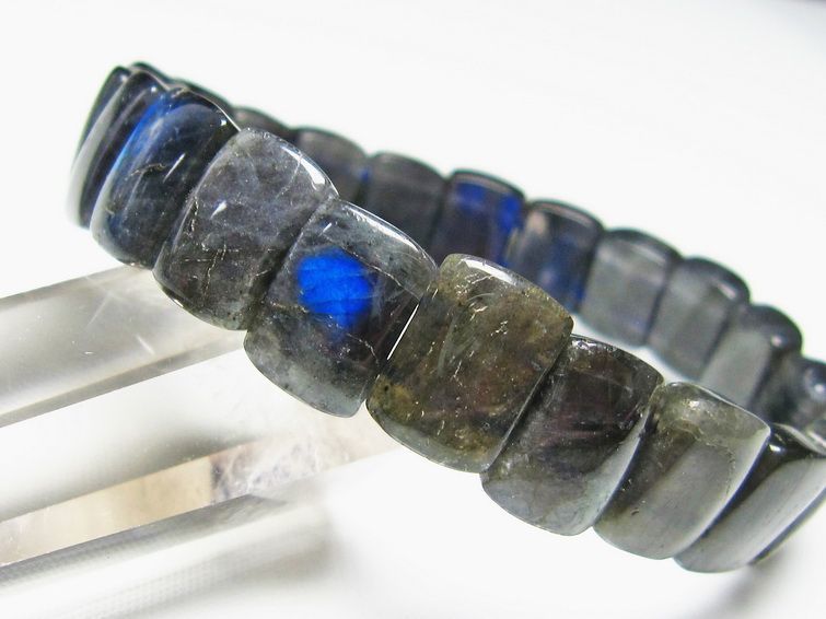 ラブラドライト バングル 一点物 メール便可 [M便 1/10] 111-15224