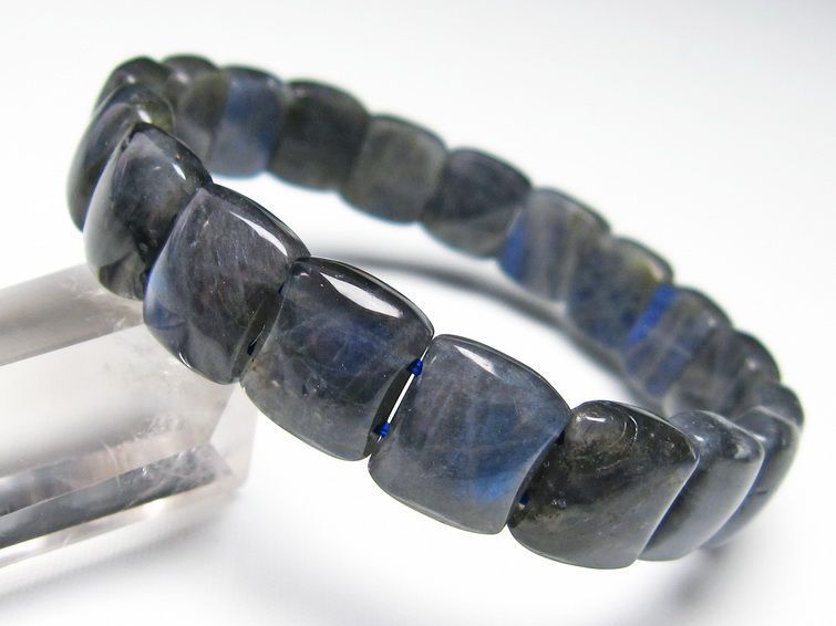 ラブラドライト バングル 一点物 メール便可 [M便 1/10] 111-15259