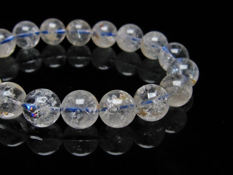 ホワイトガーデンファントムクォーツ ブレスレット 11mm 一点物 メール便可 [M便 1/10] 111-16675