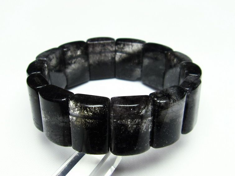 ブラックルチル バングル 黒針ルチル   一点物 111-16711