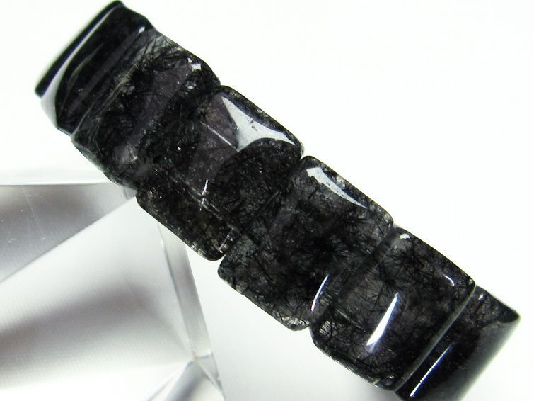 ブラックルチル バングル 黒針ルチル   一点物 111-16731
