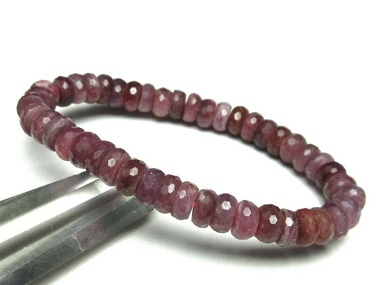 ルビー ブレスレット 8mm 一点物 111-16916