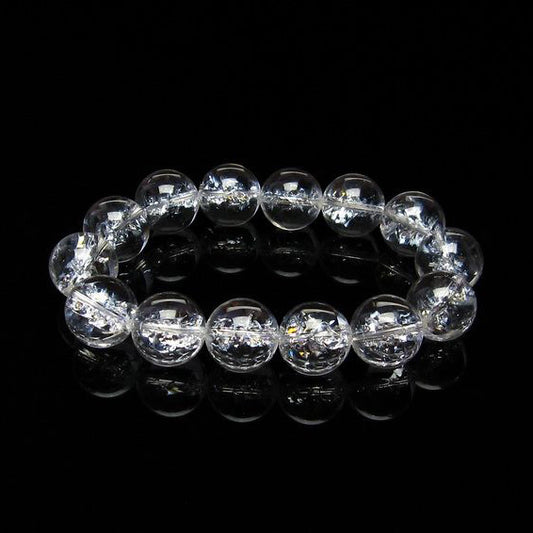 水晶 ブレスレット 虹入り ブレス アイリスクォーツ 16mm 一点物 111-17196