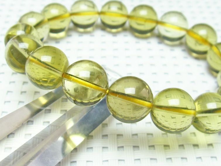 ミルキークォーツ イエロー ブレスレット 12mm 一点物 111-1746