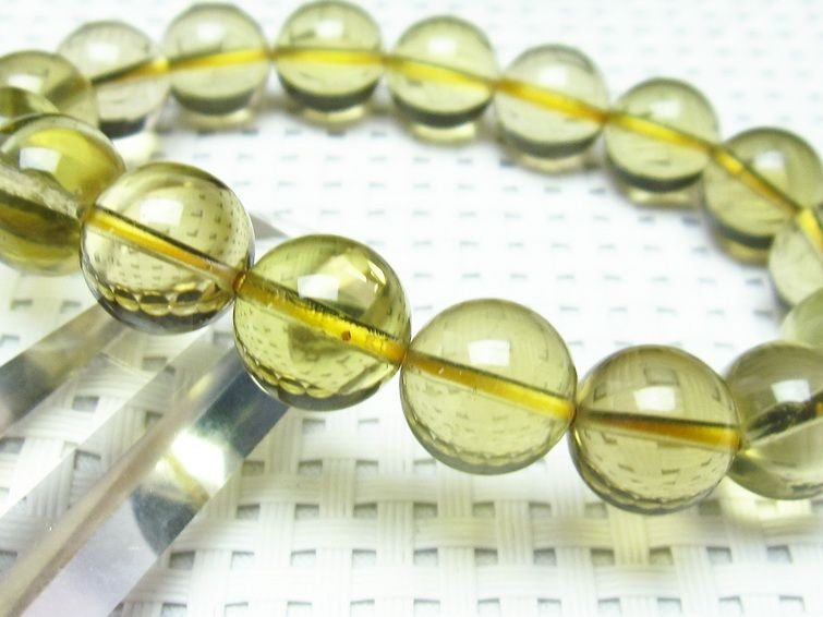 ミルキークォーツ イエロー ブレスレット 12mm 一点物 111-1753