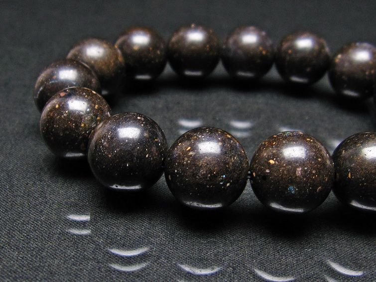 ブラックオパール ブレスレット 14mm 一点物 111-17709