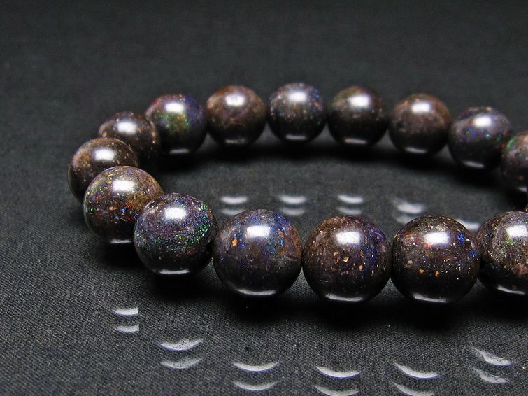 ブラックオパール ブレスレット 13mm 一点物 111-17759