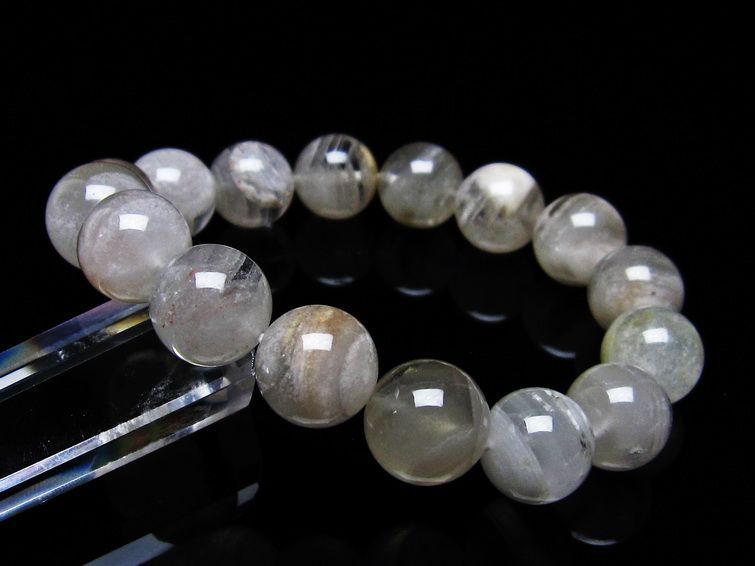 ファントムクォーツ ブレスレット 13mm 一点物 メール便可 [M便 1/10] 111-17947