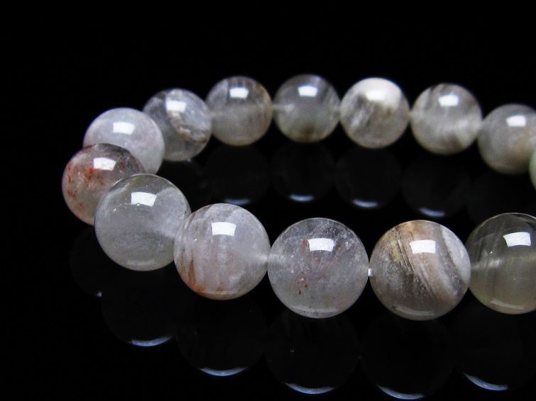 ファントムクォーツ ブレスレット 13mm 一点物 メール便可 [M便 1/10] 111-17947