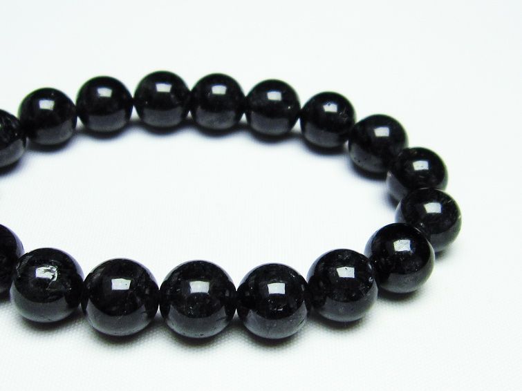 ブラックルチルクォーツ ブレスレット 黒針ルチル 11mm 一点物 メール便可 [M便 1/10] 111-18180