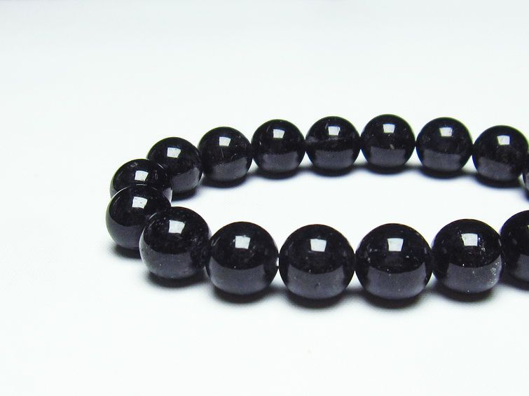ブラックルチルクォーツ ブレスレット 11mm 黒針ルチル 一点物 メール便可 [M便 1/10] 111-20109