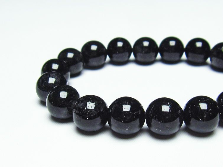 ブラックルチルクォーツ ブレスレット 11mm 黒針ルチル 一点物 メール便可 [M便 1/10] 111-20110