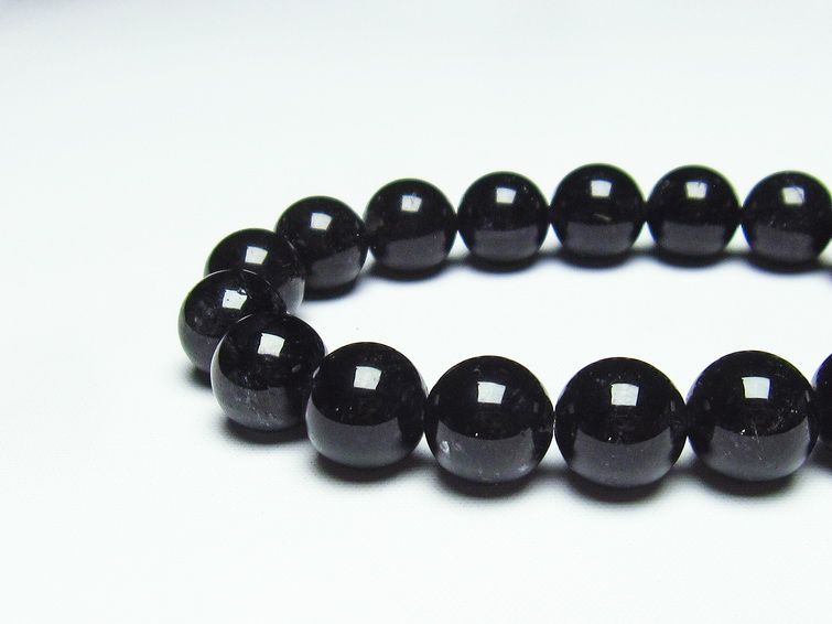 ブラックルチルクォーツ ブレスレット 11mm 黒針ルチル 一点物 メール便可 [M便 1/10] 111-20127