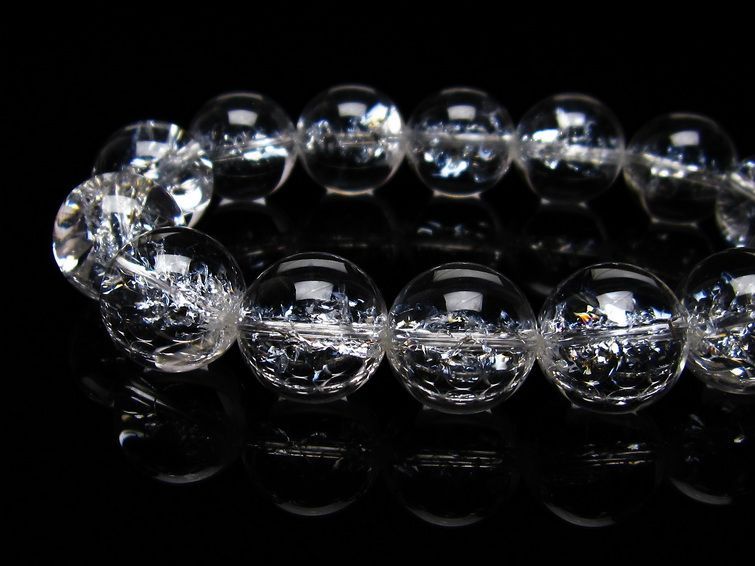 アイリスクォーツ 水晶 ブレスレット 16mm  一点物 111-20213