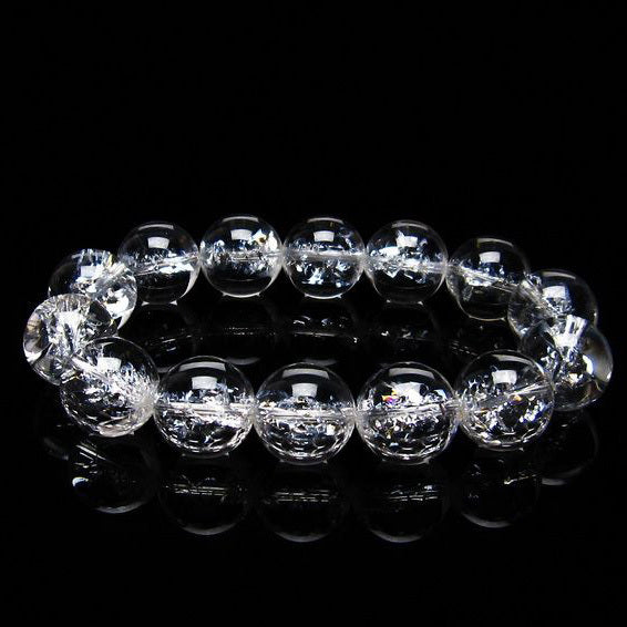 アイリスクォーツ 水晶 ブレスレット 16mm [送料無料] 一点物 111-20213