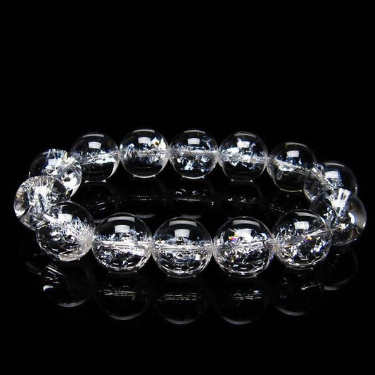 アイリスクォーツ 水晶 ブレスレット 16mm [送料無料] 一点物 111-20213