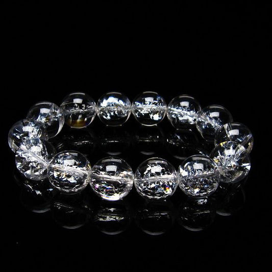アイリスクォーツ 水晶 ブレスレット 16mm [送料無料] 一点物 111-20214