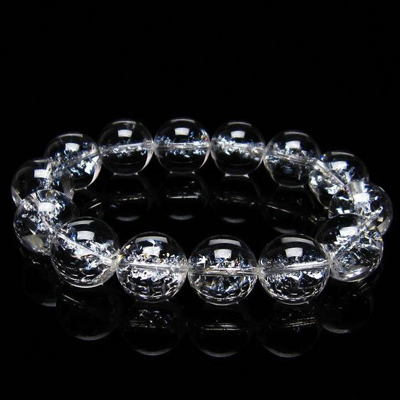 アイリスクォーツ 水晶 ブレスレット 16mm [送料無料] 一点物 111-20215