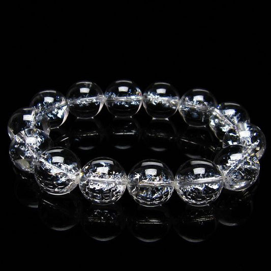 アイリスクォーツ 水晶 ブレスレット 16mm [送料無料] 一点物 111-20215