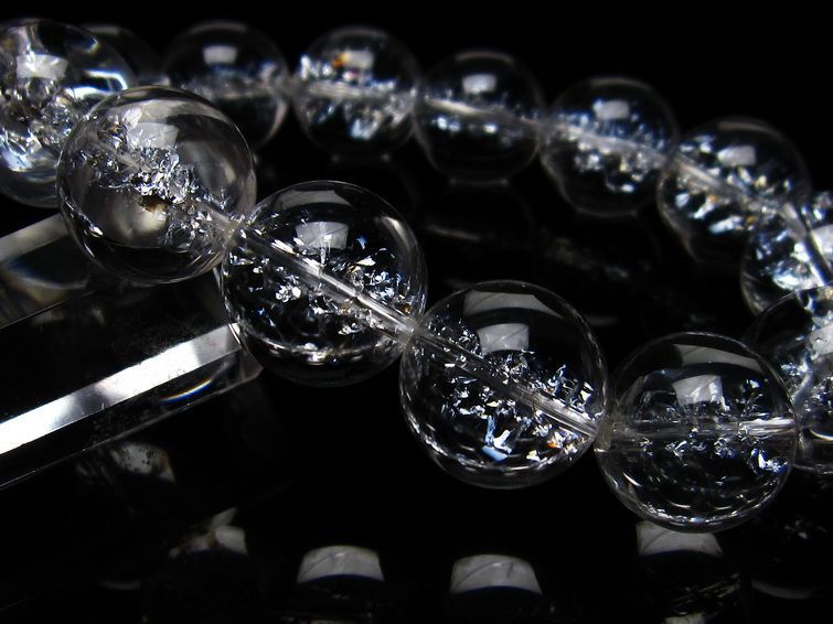 アイリスクォーツ 水晶 ブレスレット 16mm  一点物 111-20216
