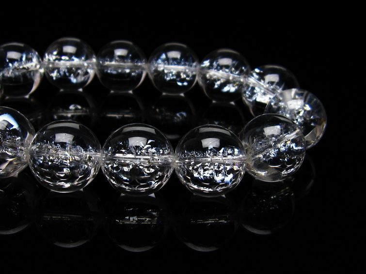 アイリスクォーツ 水晶 ブレスレット 16mm  一点物 111-20216